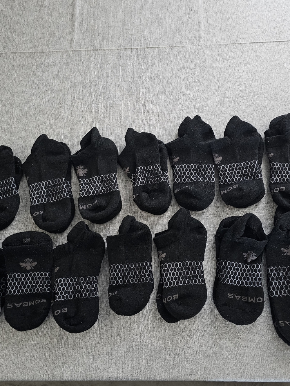 Bombas Ankle Socks Kids Sizes Black Bee Better Crown Crest USED 14 Pairs